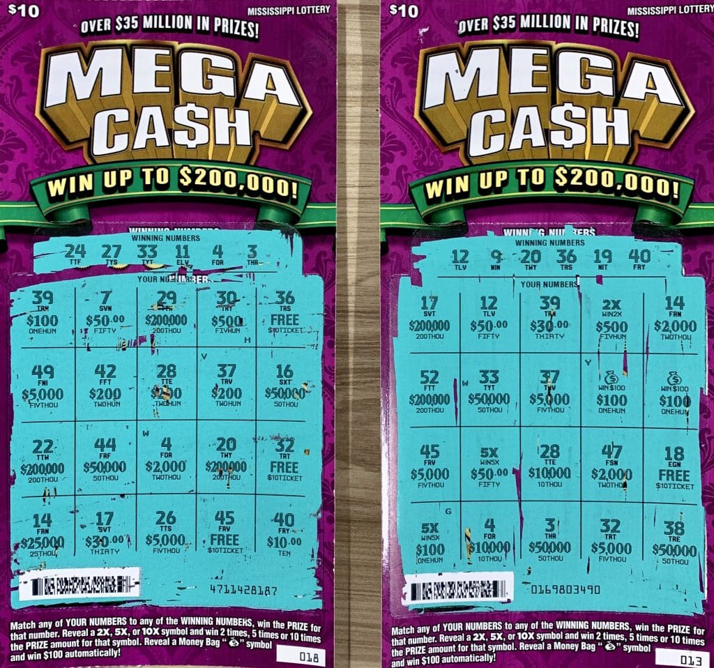 A Corinth man won $4,000 total from two separate Mega Ca$h scratch-off games purchased at Harper Quick Stop on S. Harper Rd., Corinth.