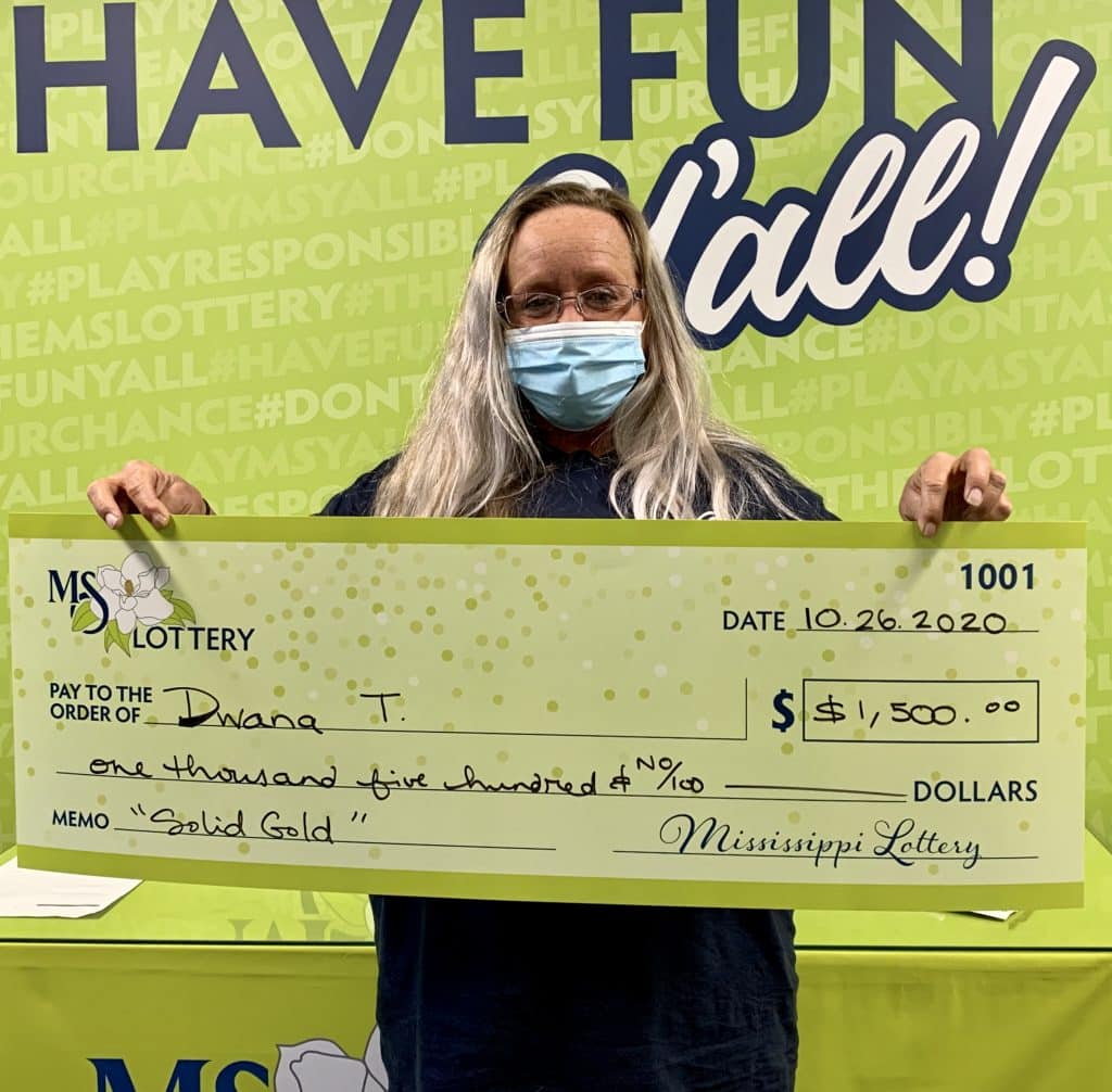 Dwana T. of Hernando won $1,500 on a Solid Gold scratch-off game purchased at Bloomingolive on E. Commerce St., Hernando.