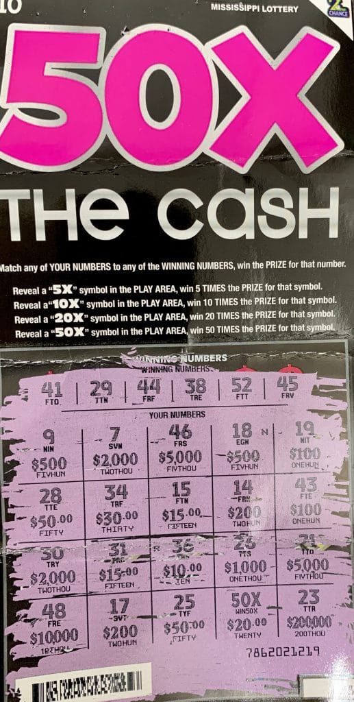 A Jackson woman won $1,000 on a 50x the Cash scratch-off game purchased at Circle K on High St., Jackson.