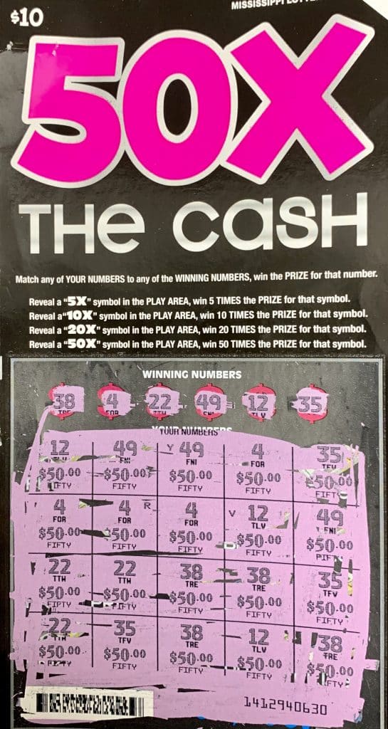 A McComb man won $1,000 on a 50x the Cash scratch-off game purchased at Circle B on E. Presley Blvd., McComb.