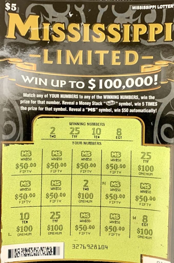 A Richton man won $1,000 on a Mississippi Limited scratch-off game purchased at Tim’s Exxon on N. Front St., Richton.