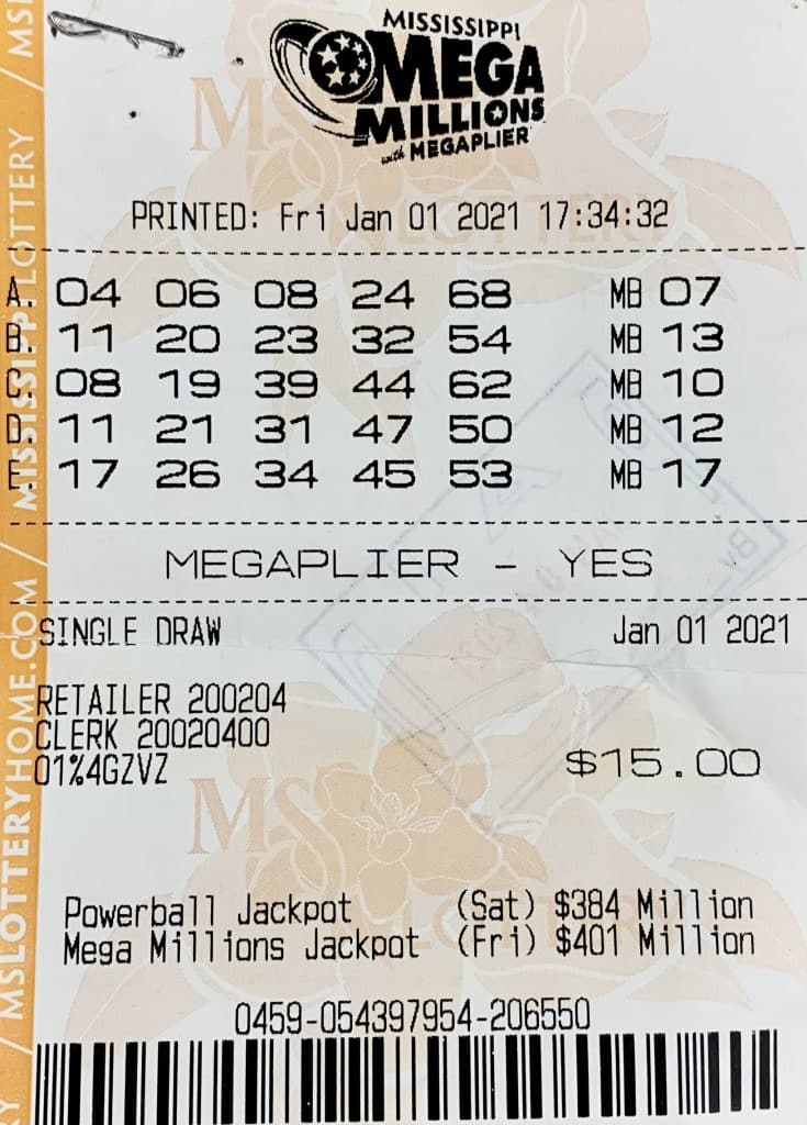 A De Kalb man won $1,000 on a Mega Millions ticket purchased from Handy Mart on Main Ave., De Kalb.