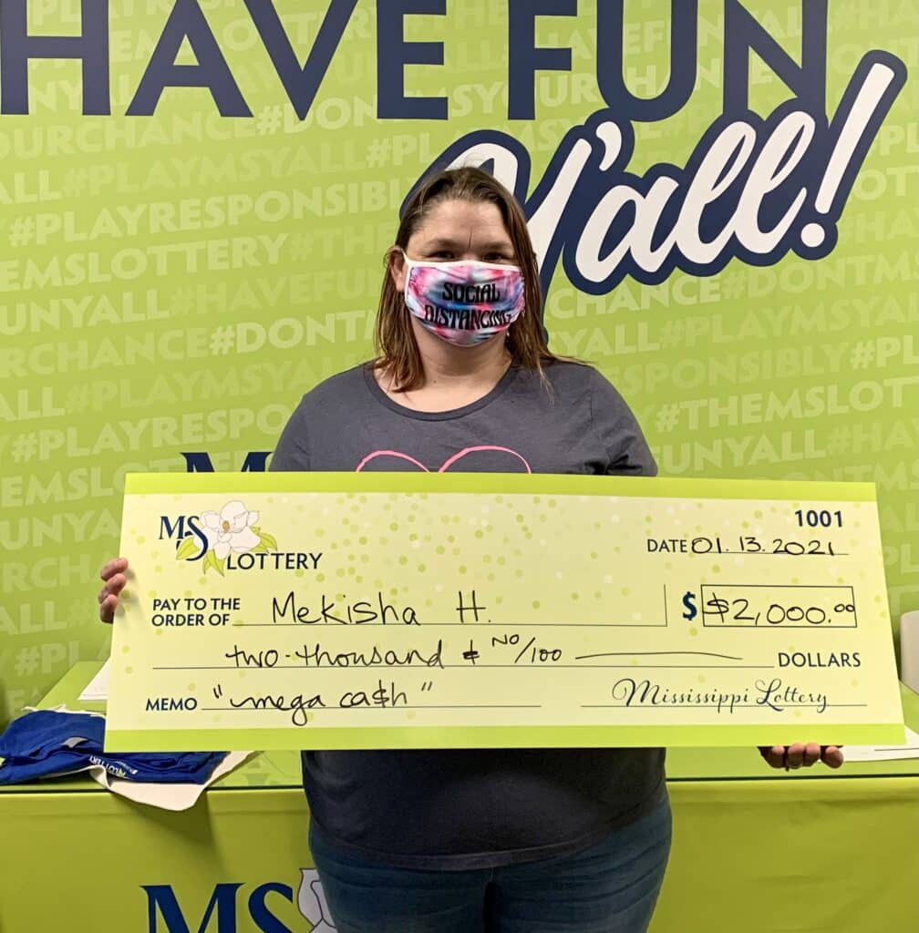 Mekisha H. of Leland won $2,000 on a Mega Ca$h scratch-off game purchased at Raceway Express Shell on Hwy. 82 E., Greenville.