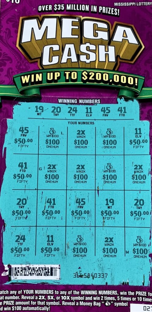 A Tuscaloosa, Ala., man won $2,000 on a Mega Ca$h scratch-off game purchased from Riverhill Chevron on Main St., Columbus.