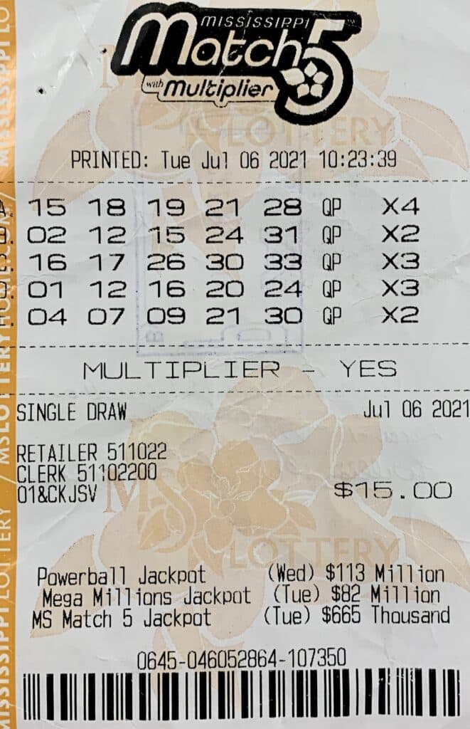 A Jones County man won $332,500 on a Mississippi Match 5 ticket purchased from Keith’s Superstore #105 on Hwy. 11 N., Ellisville.