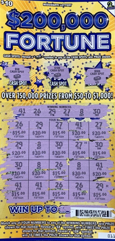 A Greenville woman won $1,000 on a $200,000 Fortune scratch-off game purchased from Parkers Filling Station #14 on Main St., Columbus.