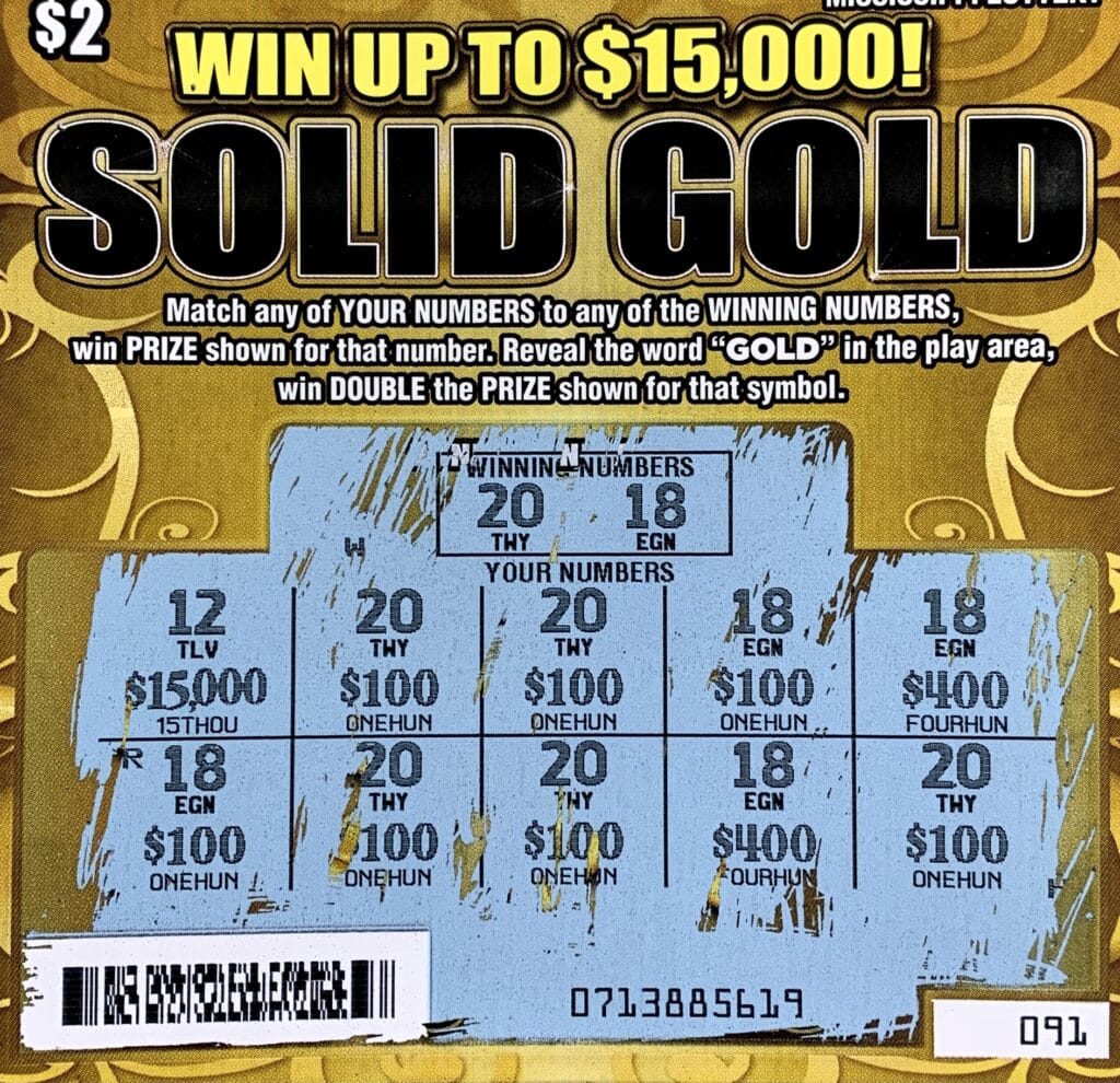A Waynesboro woman won $1,500 on a Solid Gold scratch-off game purchased from Murphy Oil USA #7781 on Azalea Dr., Waynesboro.