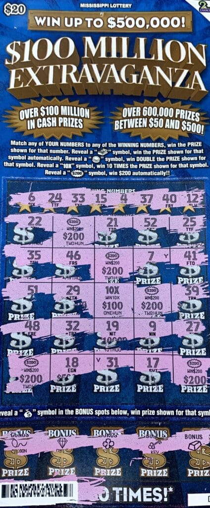 A Cleveland man won $2,000 on a $100 Million Extravaganza scratch-off game purchased from Double Quick #87 on S. Davis Ave., Cleveland.
