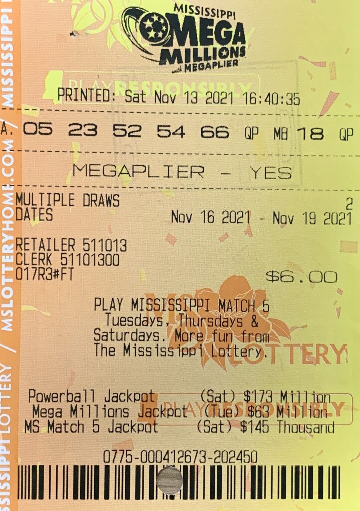 A Gordo, Ala., player won $1,000 on a Mega Millions ticket purchased from Keith’s Superstore #86 LLC on Hwy. 63, Moss Point.