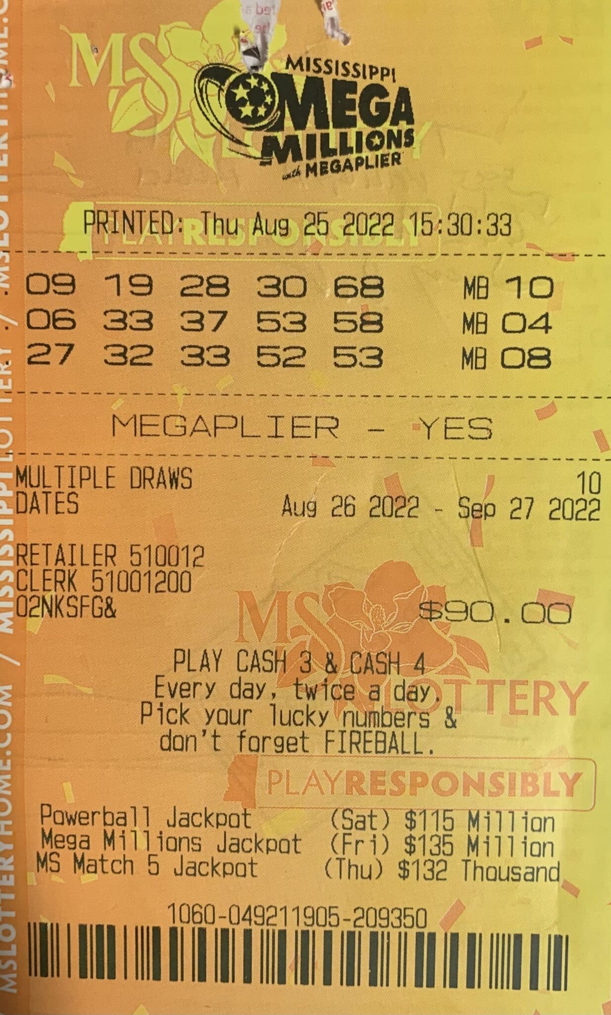 Belden Man Wins $1,000 - Mississippi Lottery