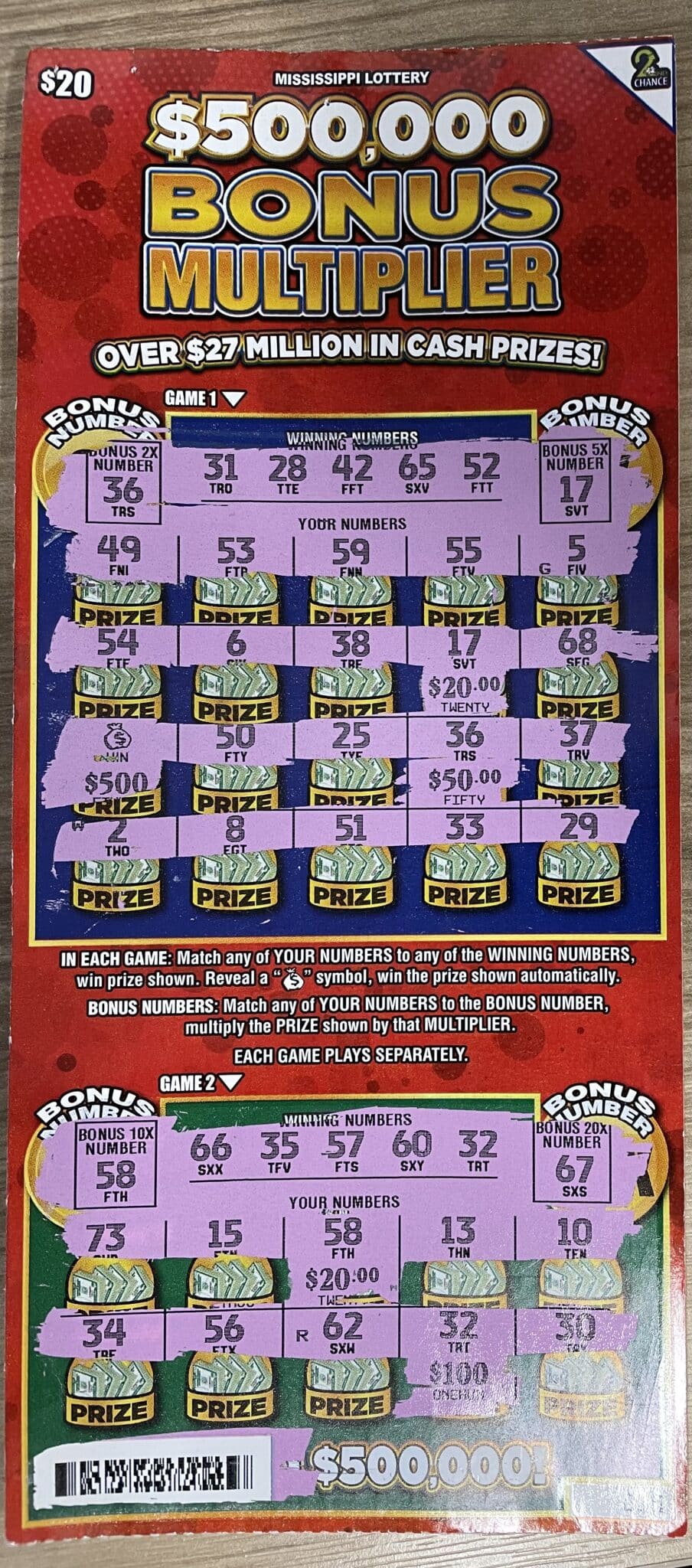 Belden Player Wins $1,000 - Mississippi Lottery