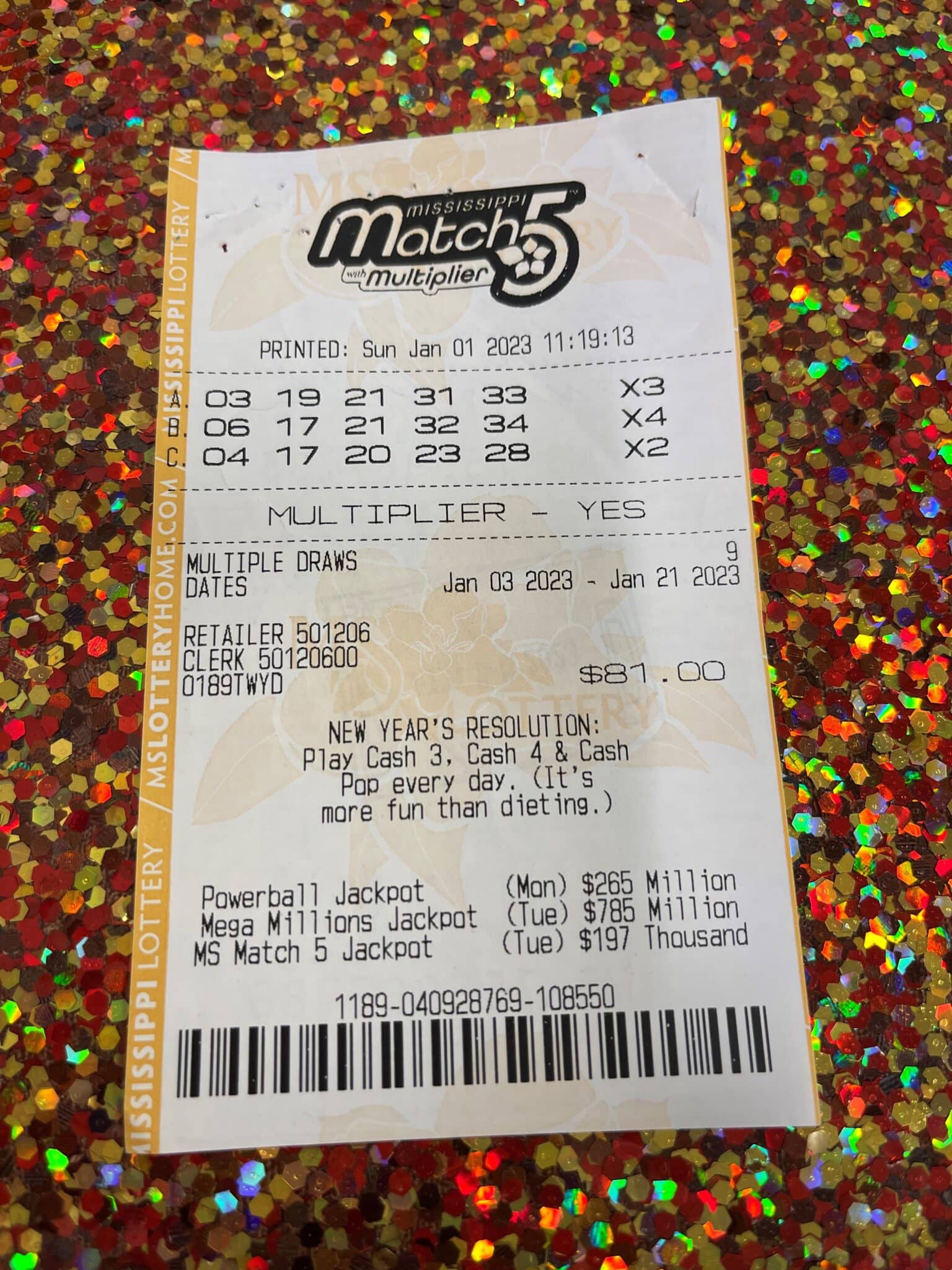 Pelham, Ala., Man Wins $800 - Mississippi Lottery