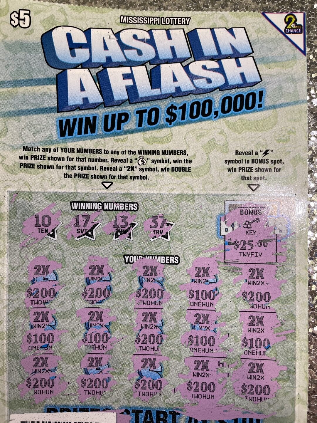 A Louisville Player Won $5,000 - Mississippi Lottery