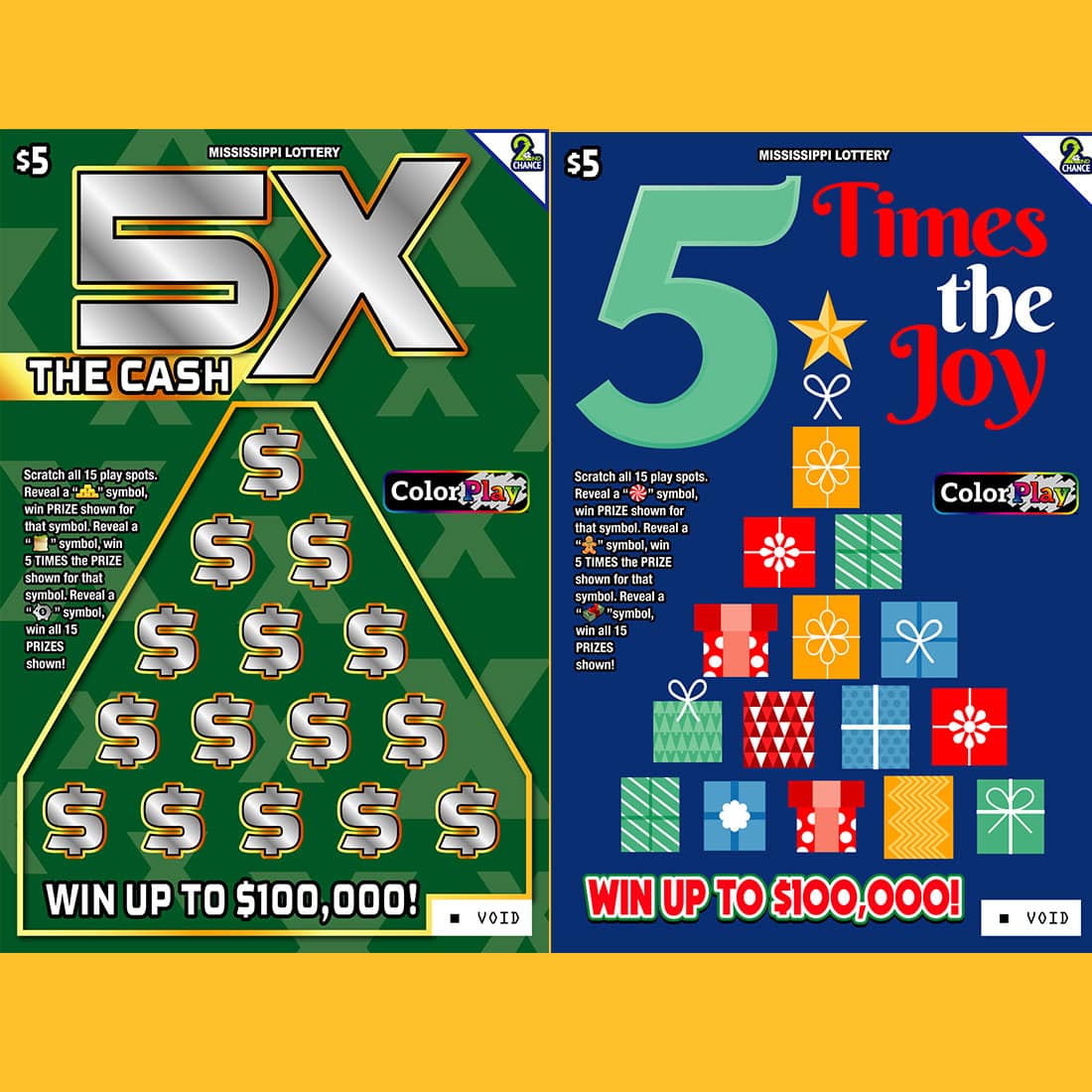 5X the Cash / 5 Times the Joy - Mississippi Lottery