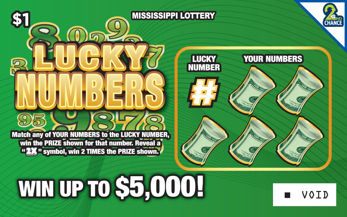 LUCKY NUMBERS scratch-off from Mississippi Lottery