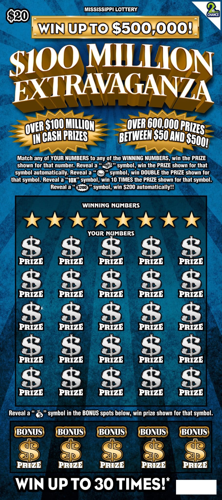 $100 MILLION EXTRAVAGANZA