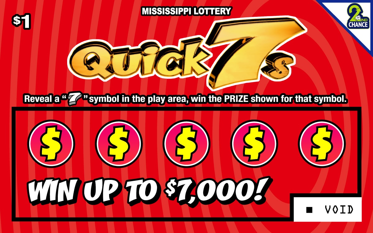 QUICK 7S scratch-off from Mississippi Lottery