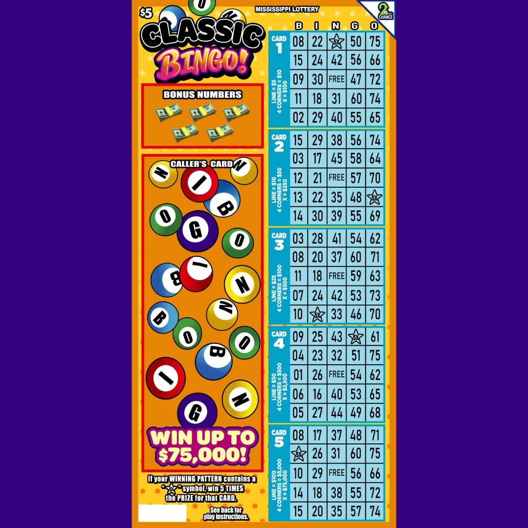 Classic Bingo! $5 Scratch-Off Boasts $75,000 Top Prizes