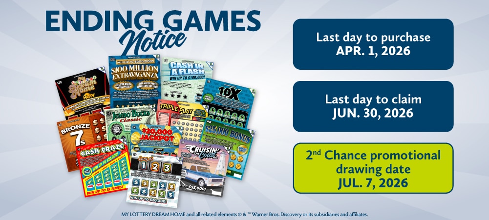 12 Scratch-Off Games Ending