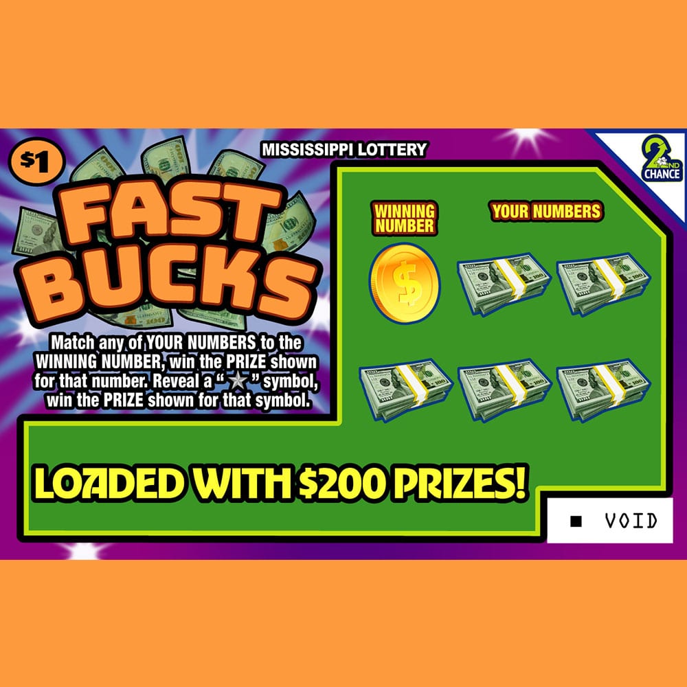 FAST BUCKS scratch-off ticket
