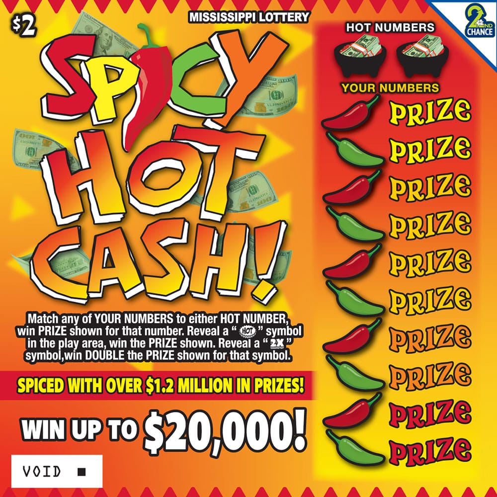 SPICY HOT CASH! scratch-off ticket